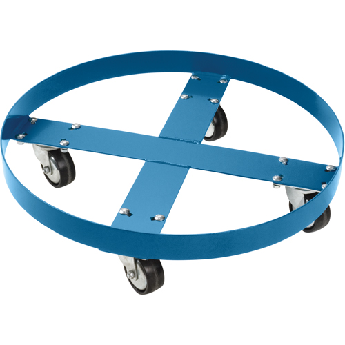 Chariot pour baril, Acier, Capacit&eacute;e 750 lb, Diam&egrave;tre 24", Roue en Polyol&eacute;fine Maritime Industrial Rubber