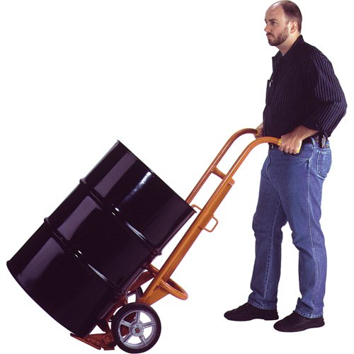 Chariots ergonomiques pour baril, Fabriqu&eacute; en Acier, 55 - 85 gal. US (45 - 70 gal. imp.) Maritime Industrial Rubber