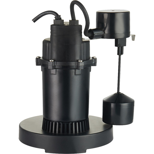 Pompe de puisard submersible thermoplastique, 2560 gal./h, 115 V, 4,6 A, 1/3 CV Maritime Industrial Rubber