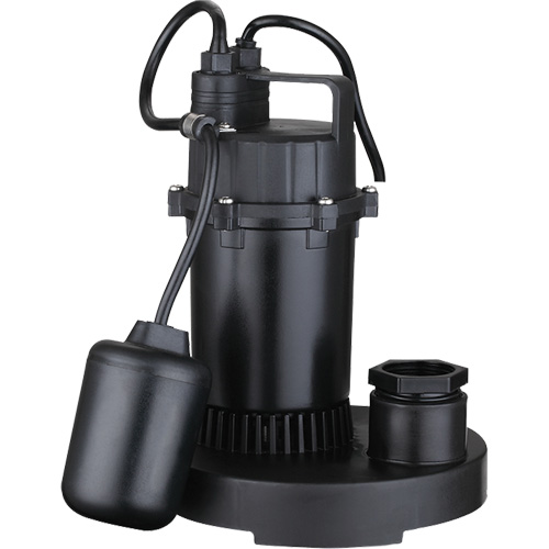 Pompe de puisard submersible thermoplastique, 2560 gal./h, 115 V, 4,6 A, 1/3 CV Maritime Industrial Rubber