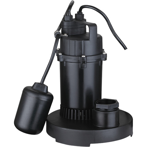 Pompe de puisard submersible thermoplastique, 2560 gal./h, 115 V, 4,6 A, 1/3 CV Maritime Industrial Rubber