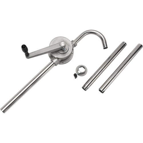 Rotary Type Drum Pump, Stainless Steel, Fits 55 Gal., 12 oz./Stroke Maritime Industrial Rubber