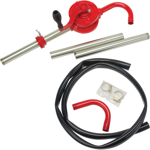 Rotary Type Drum Pump, Cast Iron/Steel, Fits 30-55 Gal., 8 oz./Stroke Maritime Industrial Rubber