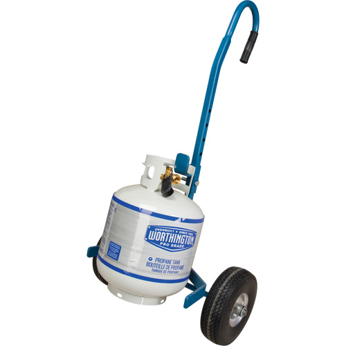 Cylinder Cart, Flat-Free Wheels, 15-1/2" W x 14-1/4" L Base, 600 lbs. Maritime Industrial Rubber