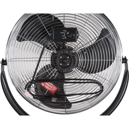 Ventilateur sur pi&eacute;destal haute vitesse, Commercial, 3 Vitesses, Diam&egrave;tre de 20" Maritime Industrial Rubber
