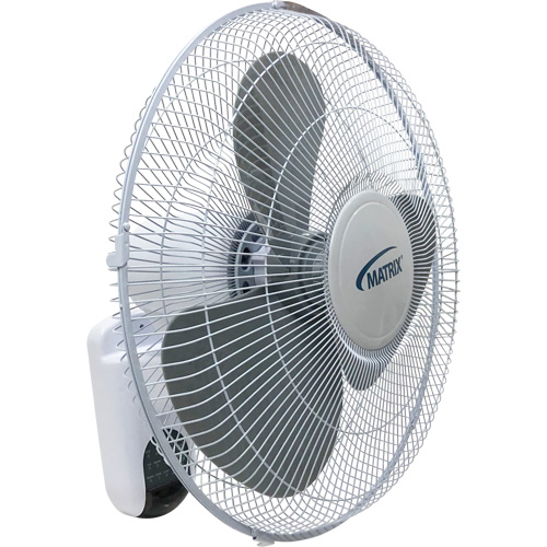 Ventilateur mural oscillant, Commercial, 3 vitesses, Diam&egrave;tre de 16" Maritime Industrial Rubber