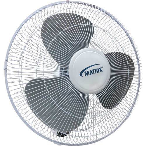 Ventilateur mural oscillant, Commercial, 3 vitesses, Diam&egrave;tre de 16" Maritime Industrial Rubber