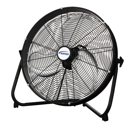 High Velocity Floor Fan, Commercial, 3 Speed, 20" Diameter Maritime Industrial Rubber