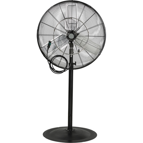 Waterproof Motor Misting & Oscillating Pedestal Fan, Heavy-Duty, 3 Speed, 30" Diameter Maritime Industrial Rubber