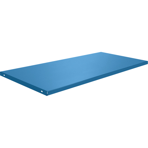 &eacute;tabli avec armoire - Tablettes, 58 3/4" x Capacit&eacute; de 300 lb, Acier, Bleu Maritime Industrial Rubber
