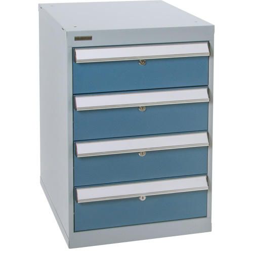 Four-Drawer Pedestal Workbench, 18" W x 21" D x 28" H Maritime Industrial Rubber