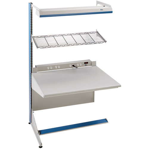 Postes de travail modulaires ergonomiques - Exemples de configurations - A-SA Ajouts &agrave; un c&ocirc;t&eacute;, 36" la x 28" p x 84" h, Ajout &agrave; un c&ocirc;t&eacute; Maritime Industrial Rubber