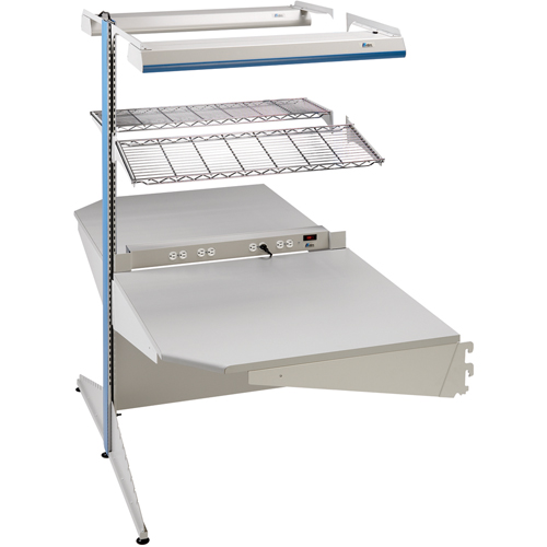 Postes de travail modulaires ergonomiques - Exemples de configurations - A-DC Ajouts de coin &agrave; deux c&ocirc;t&eacute;s, 36" la x 56" p x 84" h, Ajout de coin &agrave; deux c&ocirc;t&eacute;s Maritime Industrial Rubber