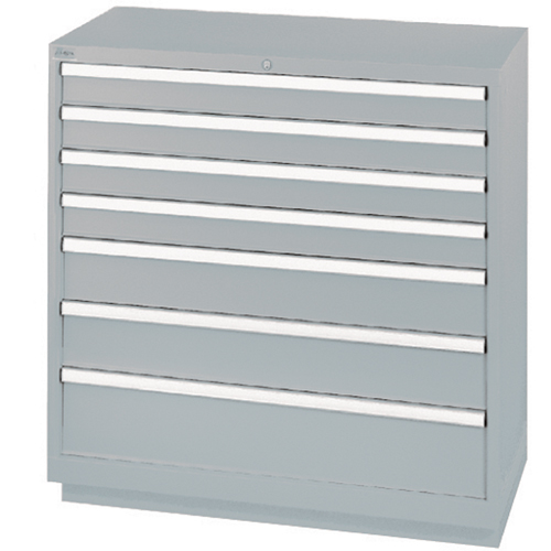 Drawer Cabinets, 7 Drawers, 40-1/4" W x 22-1/2" D x 41-3/4" H, Grey Maritime Industrial Rubber