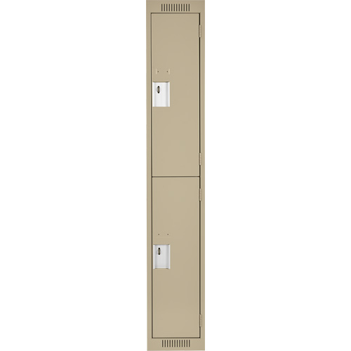 Casiers Clean Line, 2 niveaux, 12" x 18" x 72", Acier, Beige, Rivet (assembl&eacute;) Maritime Industrial Rubber
