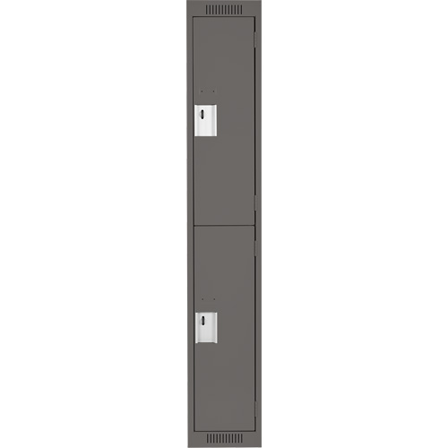 Casiers Clean Line, 2 niveaux, 12" x 18" x 72", Acier, Charbon, Rivet (assembl&eacute;) Maritime Industrial Rubber