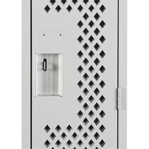Casiers Clean Line, 12" x 12" x 72", Acier, Gris, Rivet (assembl&eacute;), Perfor&eacute; Maritime Industrial Rubber
