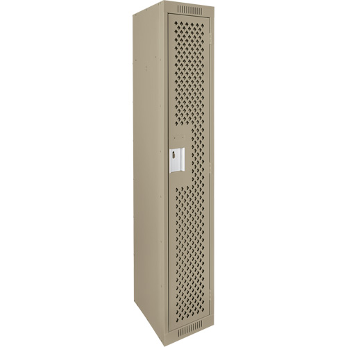 Casiers Clean Line, 12" x 12" x 72", Acier, Beige, Rivet (assembl&eacute;), Perfor&eacute; Maritime Industrial Rubber