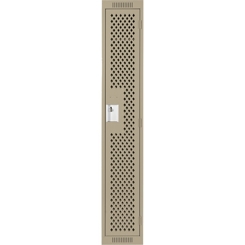 Casiers Clean Line, 12" x 12" x 72", Acier, Beige, Rivet (assembl&eacute;), Perfor&eacute; Maritime Industrial Rubber