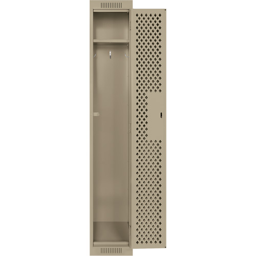 Casiers Clean Line, 12" x 12" x 72", Acier, Beige, Rivet (assembl&eacute;), Perfor&eacute; Maritime Industrial Rubber