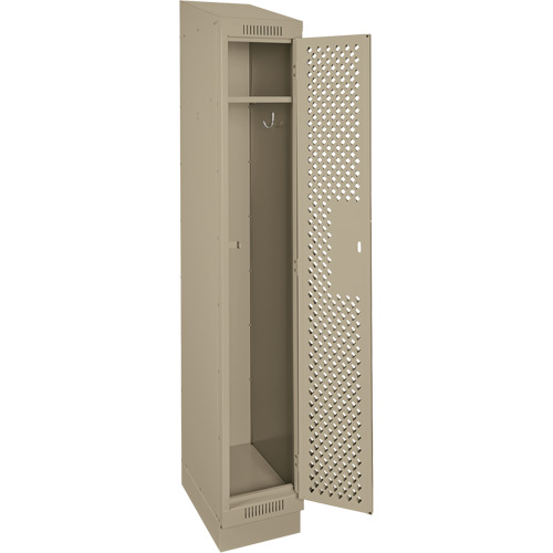 Casiers Clean Line, 12" x 18" x 82", Acier, Beige, Rivet (assembl&eacute;), Perfor&eacute; Maritime Industrial Rubber