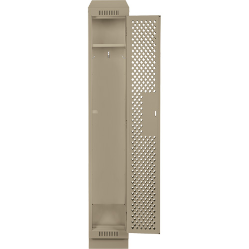 Casiers Clean Line, 12" x 18" x 82", Acier, Beige, Rivet (assembl&eacute;), Perfor&eacute; Maritime Industrial Rubber