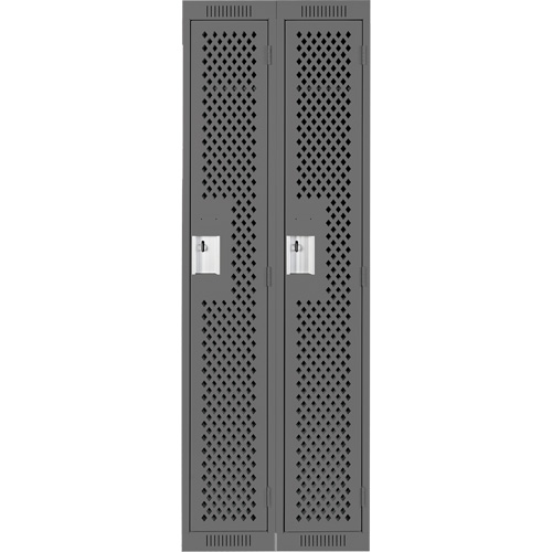 Casiers Clean Line, Bloc de 2, 24" x 12" x 72", Acier, Charbon, Rivet (assembl&eacute;), Perfor&eacute; Maritime Industrial Rubber