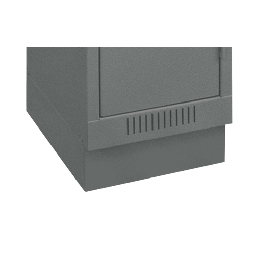 Clean Line Economy Lockers Recessed Base, 3 Banks, 4" H x 36" W x 18" D, Steel Maritime Industrial Rubber