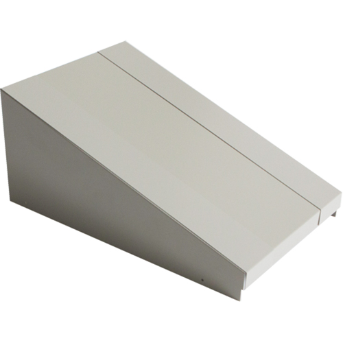 Dessus inclin&eacute; pour casiers robustes enti&egrave;rement soud&eacute; Concorde, Bloc de 1, 18" p x 12" la x 6" ha, Gris, Acier Maritime Industrial Rubber