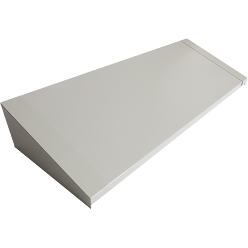 Dessus inclin&eacute; pour casiers robustes enti&egrave;rement soud&eacute; Concorde, Bloc de 4, 18" p x 48" la x 6" ha, Gris, Acier Maritime Industrial Rubber