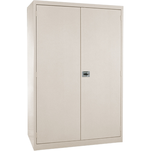 Armoires de rangement Hi-Boy profondes, Acier, 4 Tablettes, 72" h x 36" la x 24" P, Beige Maritime Industrial Rubber
