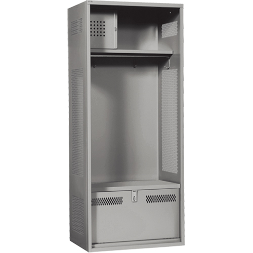 Gear Locker, Steel, 24" W x 24" D x 72" H, Grey Maritime Industrial Rubber