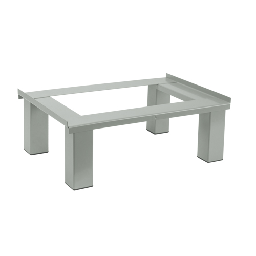 Base sur pied, 1 Blocs, 6" lo x 12" la x 18" p, Gris, Acier Maritime Industrial Rubber