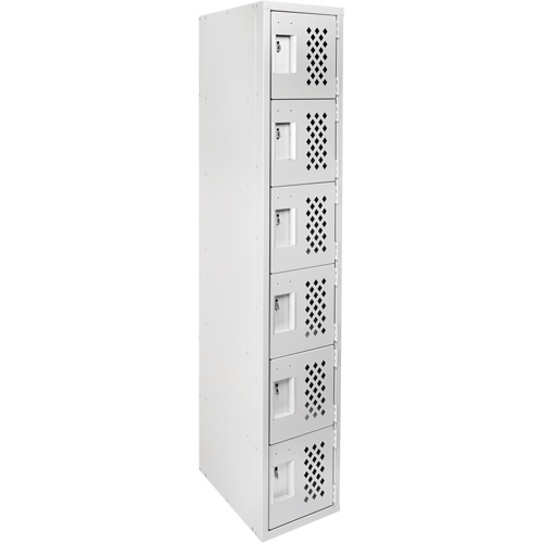 Clean Line Lockerettes, 6 -tier, 18" x 72" x 12", Steel Maritime Industrial Rubber