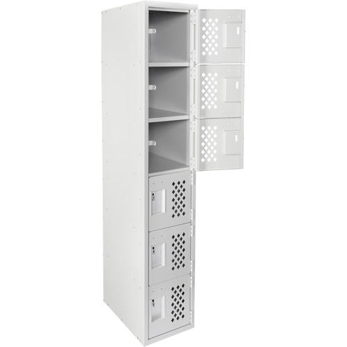 Clean Line Lockerettes, 6 -tier, 18" x 72" x 12", Steel Maritime Industrial Rubber