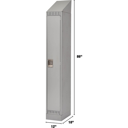 Lockers, 12" x 18" x 86", Steel, Grey, Knocked Down Maritime Industrial Rubber