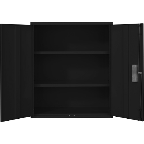 Armoire de rangement Lo-Boy, Acier, 2 Tablettes, 42" h x 36" la x 18" P, Noir Maritime Industrial Rubber