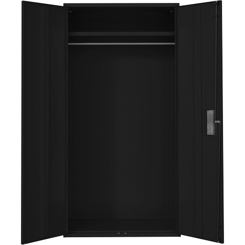 Wardrobe Storage Cabinet, Steel, 36" W x 18" D x 72" H, Black Maritime Industrial Rubber