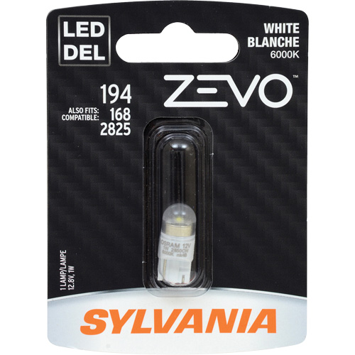 195 Mini-ampoule automobile Zevo, DEL, 0,7 W, Blanc Maritime Industrial Rubber