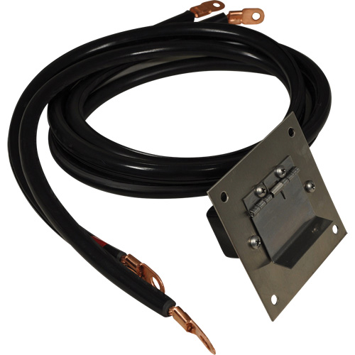 Plug-In Polarized Stainless Steel Socket Panel, 4 AWG, 5' Cable Maritime Industrial Rubber