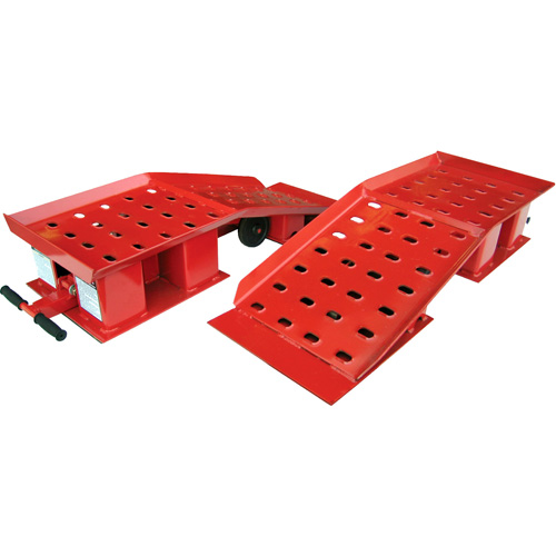 Pair of Wide Truck Ramps, 20000 lbs. Capacity, 50-1/2" L, 18-3/8" W, 9-1/4" H Maritime Industrial Rubber