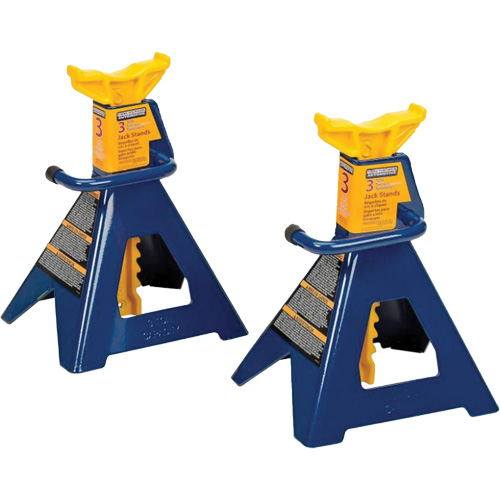 Jack Stand, Locking Handle/Ratchet, 3 tons Capacity, 19" H Maritime Industrial Rubber