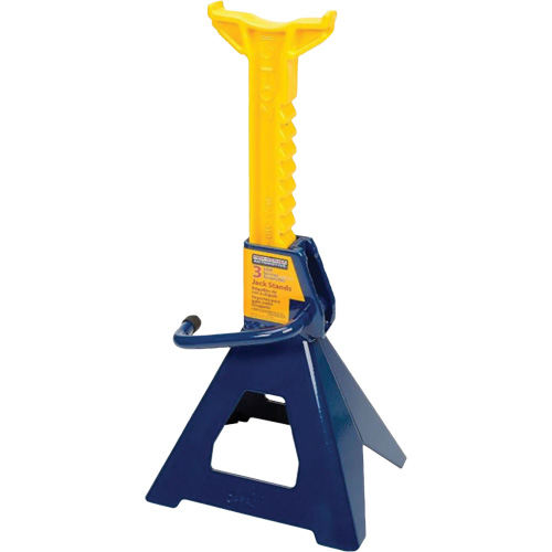 Jack Stand, Locking Handle/Ratchet, 3 tons Capacity, 19" H Maritime Industrial Rubber