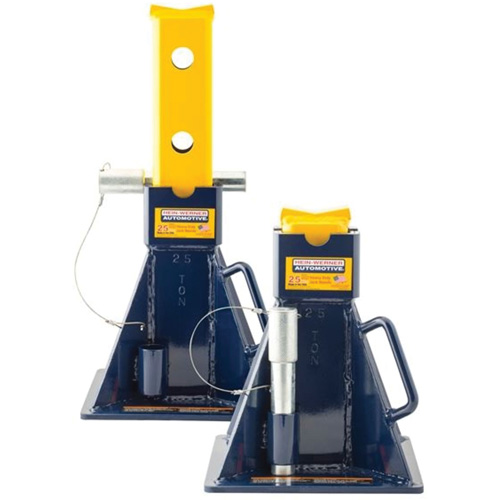 Chandelles de support pour v&eacute;hicule, Tige verrouillable, Capacit&eacute; de 25 tonnes Maritime Industrial Rubber