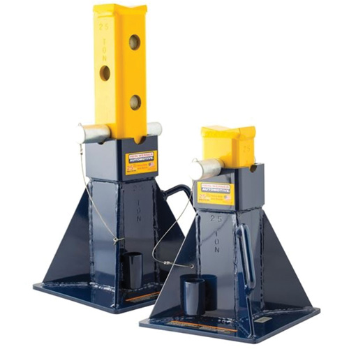 Chandelles de support pour v&eacute;hicule, Tige verrouillable, Capacit&eacute; de 25 tonnes Maritime Industrial Rubber