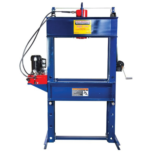 Double Acting Shop Press with Electric Pump, 100 tons Capacity Maritime Industrial Rubber