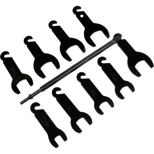 10-Piece Pneumatic Fan Clutch Wrench Set Maritime Industrial Rubber