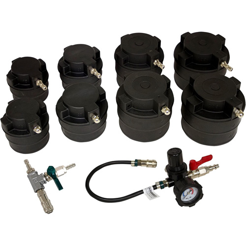 10-Piece HD Turbo Air System Test Kit with Smoke Adapter Maritime Industrial Rubber