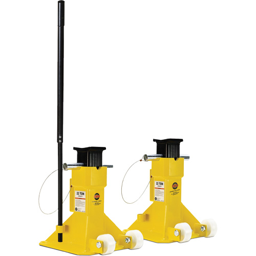 Cric EZ-Wheel, Tige verrouillable, Capacit&eacute; de 22 tonnes, 13-1/2" - 20" h Maritime Industrial Rubber