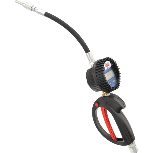 D&eacute;bitm&egrave;tre &eacute;lectronique de lubrifiant avec rallonge flexible &agrave; 90° Maritime Industrial Rubber